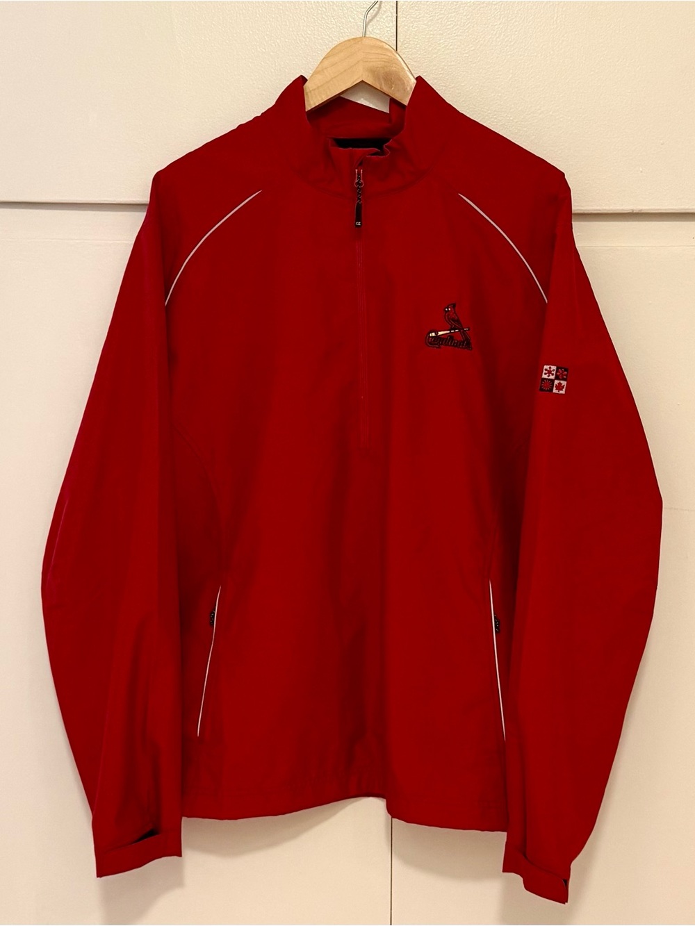 Cutter & Buck Red Cardinals 1/4 Zip WeatherTech Jacket - Men's Size XL